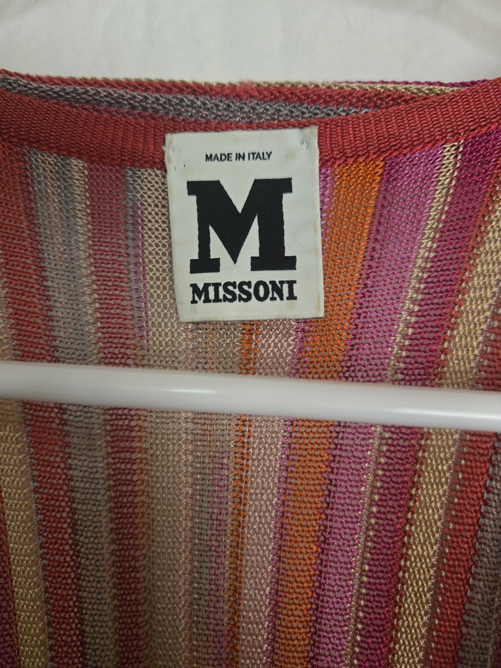 ⭐Missoni Striped V-Neck Sleeveless Dress in Pink, Red, Tan 4 - Picture 7 of 16
